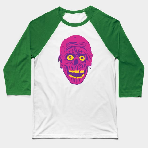 Horror Pop Zombie Baseball T-Shirt by avoidperil